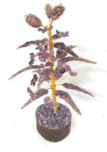 Best Saler of Amethyst Chips and Leaf Gemstone healing <b>Tree</b> : Amethyst Chips and Leaf Gemstone <b>Tree</b> for Sale - Product Image 2