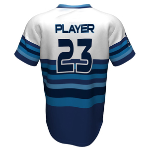 Camiseta de béisbol OEM para hombre, camisas con botones, uniformes deportivos de manga corta Hipster Hip Hop, camisetas de béisbol personalizadas en blanco - Product Image 1