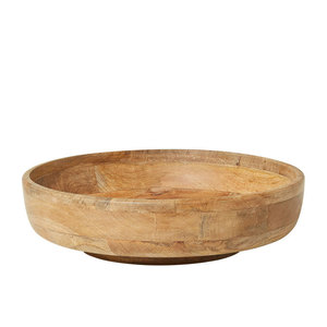 Cuenco de madera de Mango Natural para servir fruta, cuenco para servir ensalada, venta al por mayor - Product Image 1