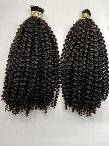 Pince à cheveux i-tip indienne remy, cheveux crépus et bouclés, 100 mèches, pré-collé, kératine, extensions capillaires - Product Image 5