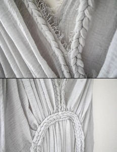 Boho Kaftan เดรสลำลองคอปกกว้างสำหรับปาร์ตี้ชายหาดชุดเดรสชายหาดหรูหราราคาถูกชุดยาวพร้อมเข็มขัดถักแบบปรับได้ - Product Image 5