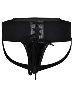 New Arrival Groin Guard for Sports & Martial Arts <b>Elastic</b> <b>Laces</b> & Adjustable Waist Leather MMA Groin Protection - Product Image 4