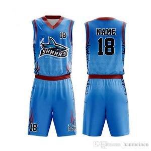 Vente en gros de maillots de basket-ball réversibles en jersey à col en V avec logo personnalisé 100% polyester, ensemble de pantalons, sans manches, prix bas, taille plus - Product Image 6