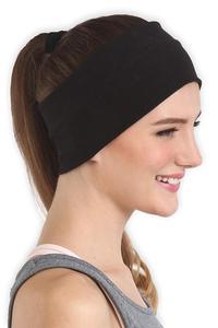Absorbent Sport Headband <b>Sweatband</b> for Men Women Yoga Hair Bands Head Sweat Bands Running Fitness Workout Sports Safety Black - Product Image 2