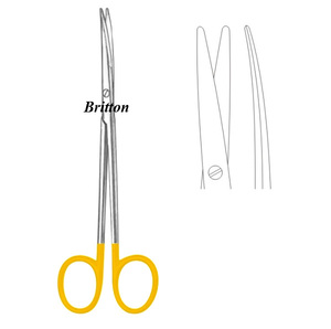 กรรไกรผ่าตัดสแตนเลสใช้มือกรรไกร TC โค้ง14 cm - Product Image 1