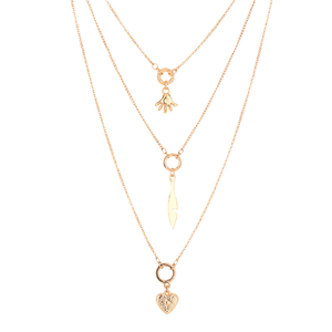 Collar De Luna chapado en oro y plata multicapa de moda para mujer de exportador indio collares con colgante de moda con patrón de emoción - Product Image 3