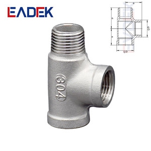 Đầu Nối Ống Nối <span class=keywords><strong>Tee</strong></span> Thép Không Gỉ 304 Cái Và Đực 1 Inch - Product Image 1