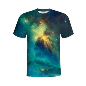 T-shirts en denim respirant pour hommes adultes, coupe ajustée, en coton, manches courtes, col roulé, design uni - Product Image 2