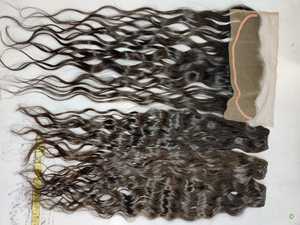 Paquets de trame de machine indienne non traités vierges avec HD transparent pour les frontaux de fermeture de dentelle suisse 2X6 13X4 13X6 4X4 5X5 6X6 7X7 - Product Image 2