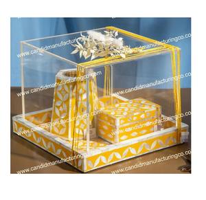 Quemador de conchas marinas blancas Bakhoor, incienso árabe, madre de perla, juego de Cajas de Regalo y bandeja Mubkhar para decoración de Ramadán Eid - Product Image 1