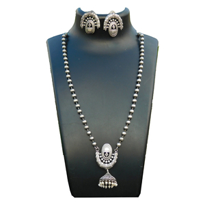 Collar de cadena colgante de latón estilo tribal para mujer y niña, Gargantilla, plata, Occidental, hecho a mano - Product Image 1