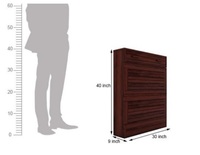 Meuble moderne en bois massif pour chaussures, étagère à chaussures pour économiser de l'espace à la maison, finition noyer, armoire de rangement pour chaussures