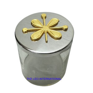 Ensemble de 2 boîtes en verre transparent, en fer et en aluminium, design circulaire, pour thé, café, épices, étanches - Product Image 2