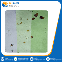 Lokta Paper 100% Natural Eco Friendly Biodegradable Recycled Handmade Kraft Paper for Card Making Vintage Printed Craft Paper