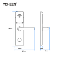 Système de serrure électronique pour hôtel en acier inoxydable 304, sécurité, entrée sans clé, serrure de porte intelligente RFID pour hôtel 5 étoiles