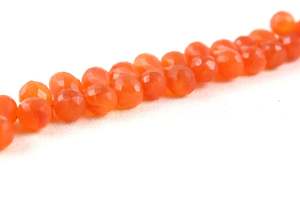 10 "Long brin naturel cornaline à facettes larme goutte forme perles faisant bracelet à bricoler soi-même collier boucle d'oreille fabrication de bijoux fournitures - Product Image 3