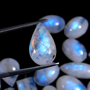 Bandeja de piedra lunar personalizada, cabujón de cristal, piedra lunar, pera, corazón plano, piedra lunar, pulsera de cristal etíope, Ópalo Suelto - Product Image 6