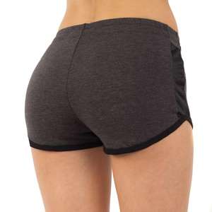 Pantalones cortos de entrenamiento sexis de corte holgado acanalado de dos tonos de tela de malla de doble capa de alta calidad para mujer personalizados Yoga Fitness de talla grande - Product Image 6