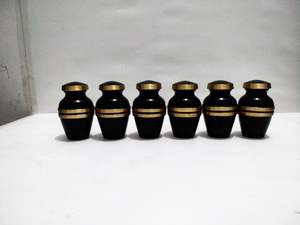 BLESSING DARK GREEN KEEPSAKE CREMATION URN <b>FUNERAL</b> <b>SUPPLIES</b> BRASSWORLD INDIA - Product Image 6
