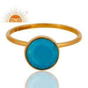 Classic Matrix <b>Turquoise</b> Gemstone <b>Ring</b> 9 Carat Solid Yellow <b>Gold</b> Engagement <b>Ring</b> Jewelry Manufacturer Vintage Collection - Product Image 2