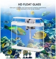 Tanque de peces de acuario LED, acuario de vidrio transparente alto, tanque de cría de peces, tanque de cultivo ultra-negro, acu - Product Image 2