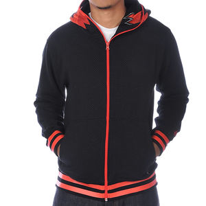 Sudadera con capucha y cremallera para hombre, con LOGO personalizado de diamantes de imitación, informal - Product Image 3