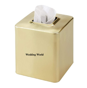 <b>WEDDING</b> WORLD Square Shape Metal <b>Tissue</b> Box Customized Shape Handmade Napkin Holder Black Powder Coated Luxury Dispenser Uttar - Product Image 2
