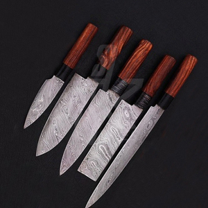 High Quality Custom Made Damascus Steel Chef <b>Knife</b> <b>Set</b> - Product Image 5