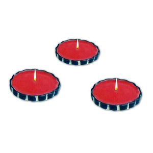 Velas de estilo moderno para decoración del hogar y de la boda, vasos de madera con farol, de colores - Product Image 2