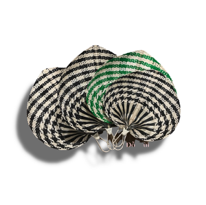 Abanico Tropical de rafia Natural, abanico tejido de bambú 99GD - Product Image 1