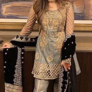 DABKA-vestido largo y delicado con cuentas de cristal, bordado embellecedor, para fiesta, boda, 2022 - Product Image 1