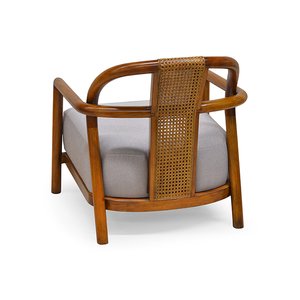 Sillón Bianca de Caoba Tapizado en Tela, Diseño Elegante y Cómodo para Sala de Estar, Hogar u Hotel - Product Image 3