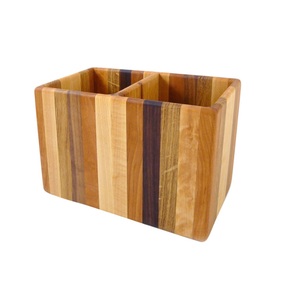 ที่ใส่ช้อนไม้อาคาเซีย,ที่ใส่ช้อนสำหรับไม้พายในครัวรูปทรงสี่เหลี่ยมสำหรับจับดีไซน์รูปดอกไม้ - Product Image 2