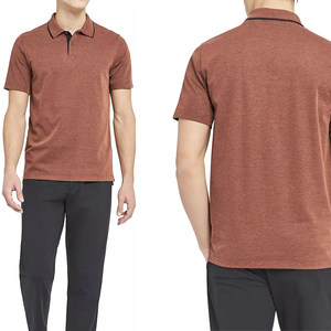 Chemise pour homme sur mesure OEM, couleur unie marron, anti-rides, tissu jersey 100% coton, coupe ajustée, séchage rapide - Product Image 5