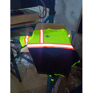 Camisa de Seguridad Reflectante de Alta Visibilidad con Media Manga, Ropa de Trabajo Resistente al Ácido y al Agua, Poliéster - Product Image 2