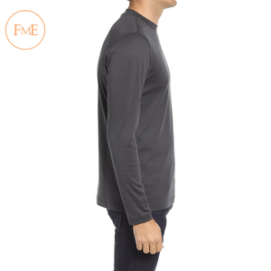 Vente en gros logo personnalisé T-shirt de gym à manches longues pour hommes pull de jogging athlétique avec design blanc vêtements de fitness avec coupe au cou - Product Image 3