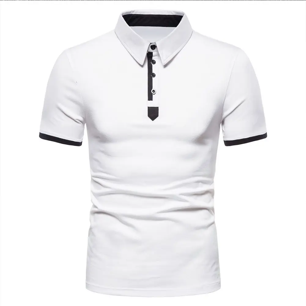2022 Custom Logo High Quality Black and white Golf Polo T Shirt tshirt Plus Size Men's Polo Shirts