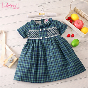 Robes smockées décontractées pour filles Babeeni, magnifiques, 100% coton, motif géométrique, certifiées OEKO-TEX CPSIA, non toxiques, ignifuges, OEM - Product Image 2