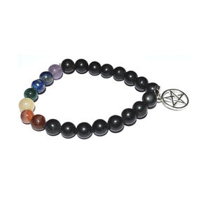 Top Selling Seven <b>Chakra</b> Bracelet with Pentagram Charm Fashion <b>Jewelry</b> <b>Chakra</b> Bracelet Available at Best Wholesale Price - Product Image 1