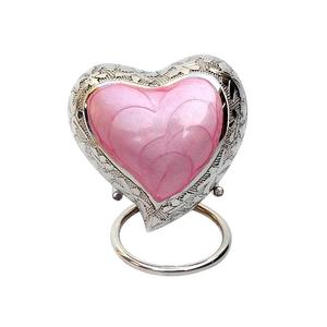 Mobile en émail rose avec gravure en argent, Mini Urn pour anniversaire, objets artisanaux haut, harry potter - Product Image 1