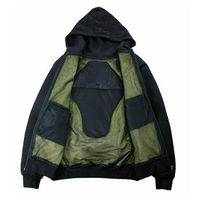 Chaqueta con Capucha para Motocicleta, Forrada Completamente con Fibra de Kevlar y Aramida, con Protección CE, Chaqueta de Seguridad Protectora para Motociclistas, OEM