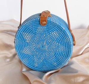 กระเป๋าถือหวายธรรมชาติจากกษัตริย์กระเป๋าชายหาดฤดูร้อนกระเป๋าถือหนังจากเวียดนามขายส่ง - Product Image 3