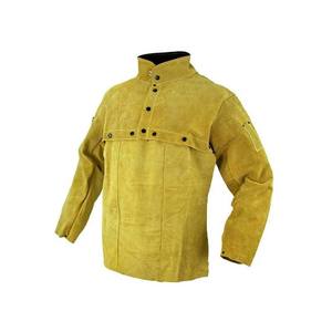 Chaqueta de Soldadura de Cuero de Seguridad Activa, Delantal de Cuero Vacuno Personalizado, Anti-Calor, Resistente al Fuego, Capa de Seguridad para Soldador - Product Image 1
