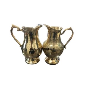 Carafe à eau en cuivre pur, design avion tendance, pour servir divers boissons, avec des bienfaits pour la santé, récipient à eau en cuivre - Product Image 1