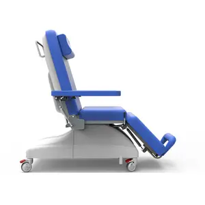 Hospital Electric Dialysis Chair Mobile Electric Blood Transfusion Chair Recline Trendelenburg For Dialysis With Armrests