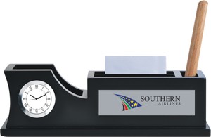 Giá Bán Buôn Giá Đỡ Bút Gỗ Giá Rẻ Với Đồng Hồ Để Bàn Với Giá Đỡ Bút Đồng Hồ Để Bàn Thương Hiệu Tùy Chỉnh Để Trang Trí Tường - Product Image 5