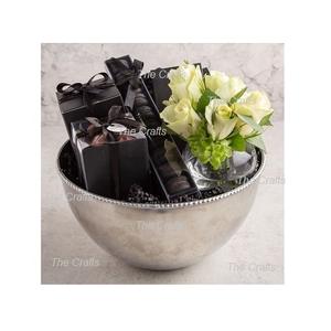 Attractive Design Iron <b>White</b> Color <b>Chocolate</b> Stand With Stand Premium Quality Fruits Salad <b>Chocolate</b> Bowl - Product Image 2