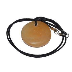 Colgante de disco redondo de cuarzo dorado, compra en línea - Product Image 1