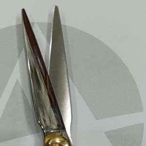 Tijeras de Peluquería Profesionales de Acero Inoxidable de Alta Calidad con Mango Elegante de 6 Pulgadas y Tornillo Dorado Ajustable para Uso en Salón - Product Image 4