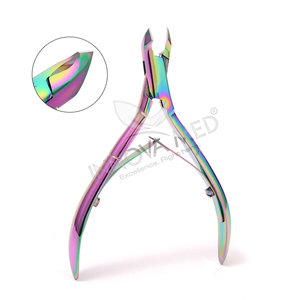 Coupe-ongles professionnel en acier inoxydable finition arc-en-ciel pour le soin des ongles et les pieds échantillon gratuit - Product Image 4